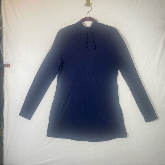 Duluth Trading Company Blue Dry and Mighty Long Sleeve Hoodie Tunic Size Small - Picture 1 of 10